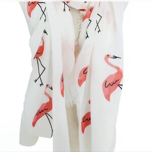 JUST CLASSIC SUNNY Pink Flamingo Chic Print Scarf